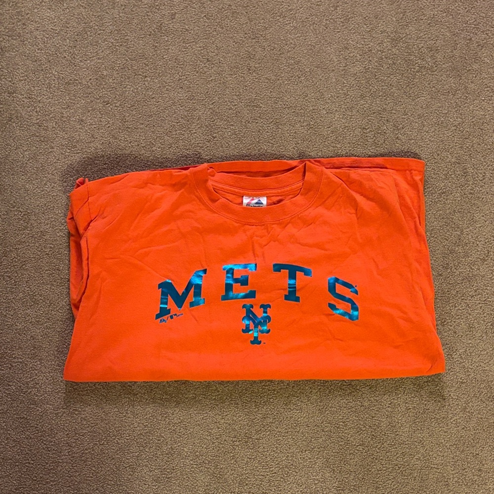 Majestic Men’s XL Orange Mets Short Sleeve T-Shirt